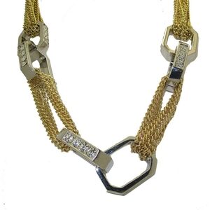 Jennifer Lopez interlocking block necklace NWOT